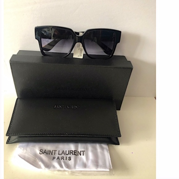 SAINT LAURENT 55MM Oversized Square Sunglasses black - Picture 2 of 12